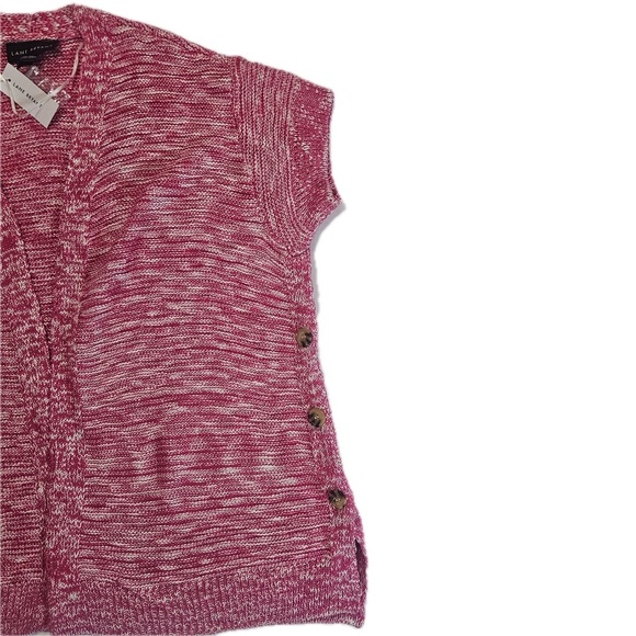 Lane Bryant Sweater Womens 10/12 Pink Tight Knit‎ Stylish Cozy Casual Cardigan - Picture 7 of 9